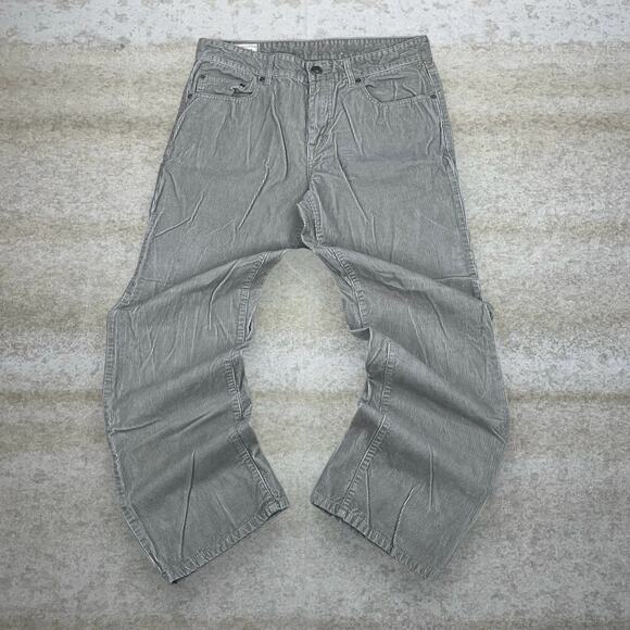 Merona Corduroy Pants Light Tan Cotton Baggy Wide Leg Fit Flat Front - Picture 2 of 4